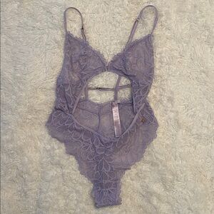 Savage X Fenty Lace Bodysuit in Light Purple